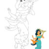 Coloriage Jasmine Princesse De Aladdin Avec Couleur - Jecolorie concernant Coloriages Aladdin