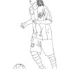 Coloriage Joueur Football Lionel Messi Barcelone - Jecolorie intérieur Dessin À Imprimer Football