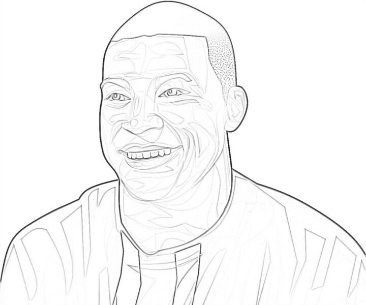 Coloriage Kylian Mbappé 1 - Télécharger Et Imprimer Gratuit Sur destiné Dessin Kylian Mbappe A Imprimer