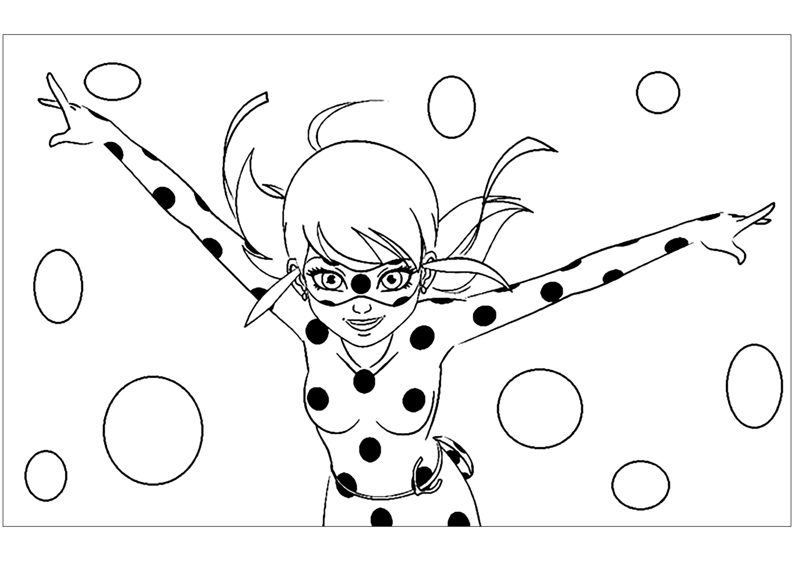 Coloriage Lady Bug / Miraculous - Coloriage Miraculous / Lady Bug Pour à Coloriages À Imprimer Miraculous