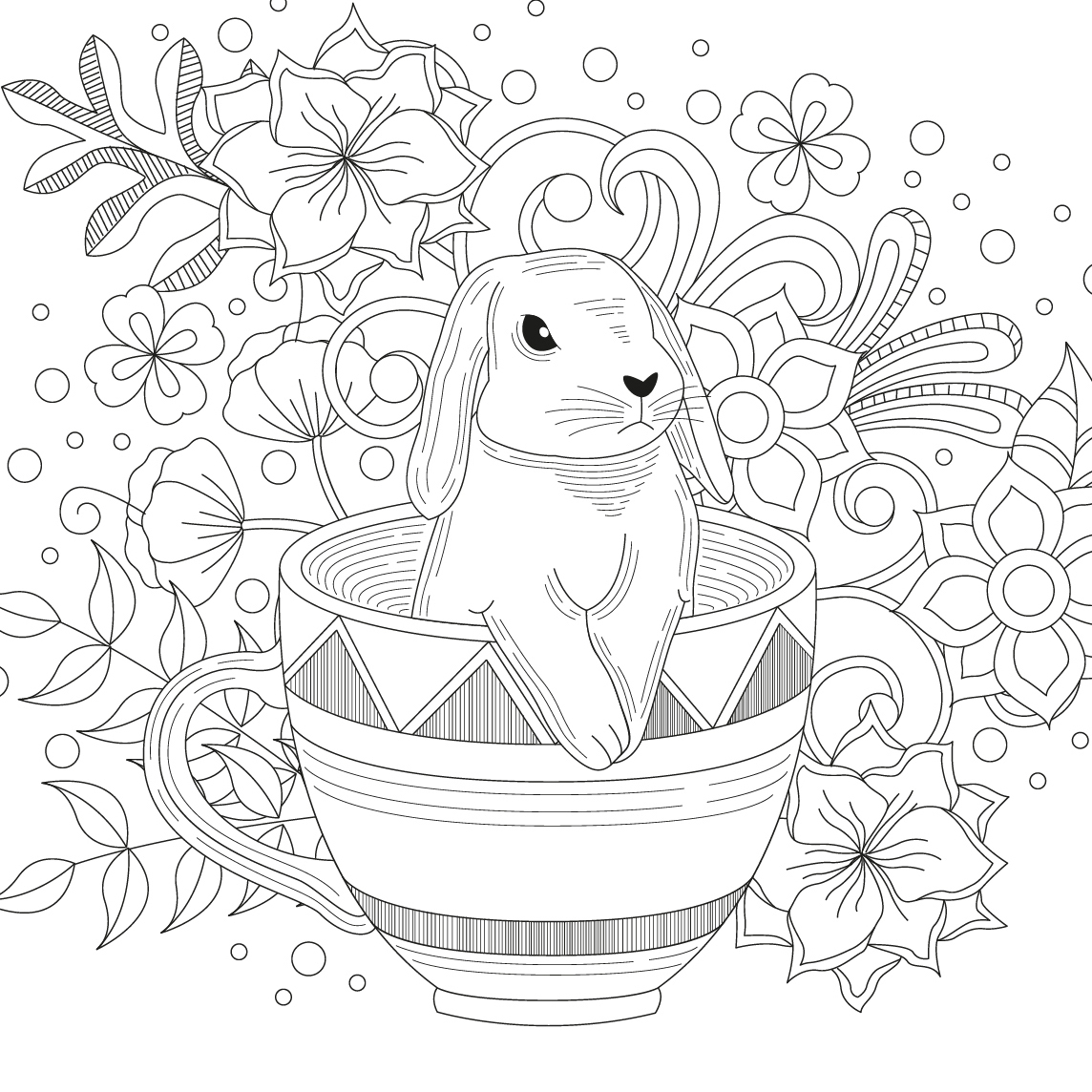 Coloriage Lapin #14 : Un Dessin À Imprimer Avec Tête À Modeler dedans Dessin À Colorier Lapin