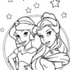 Coloriage Les Princesses Jasmine Dans Aladdin Et Belle Et La Bete à Jasmin Coloriage