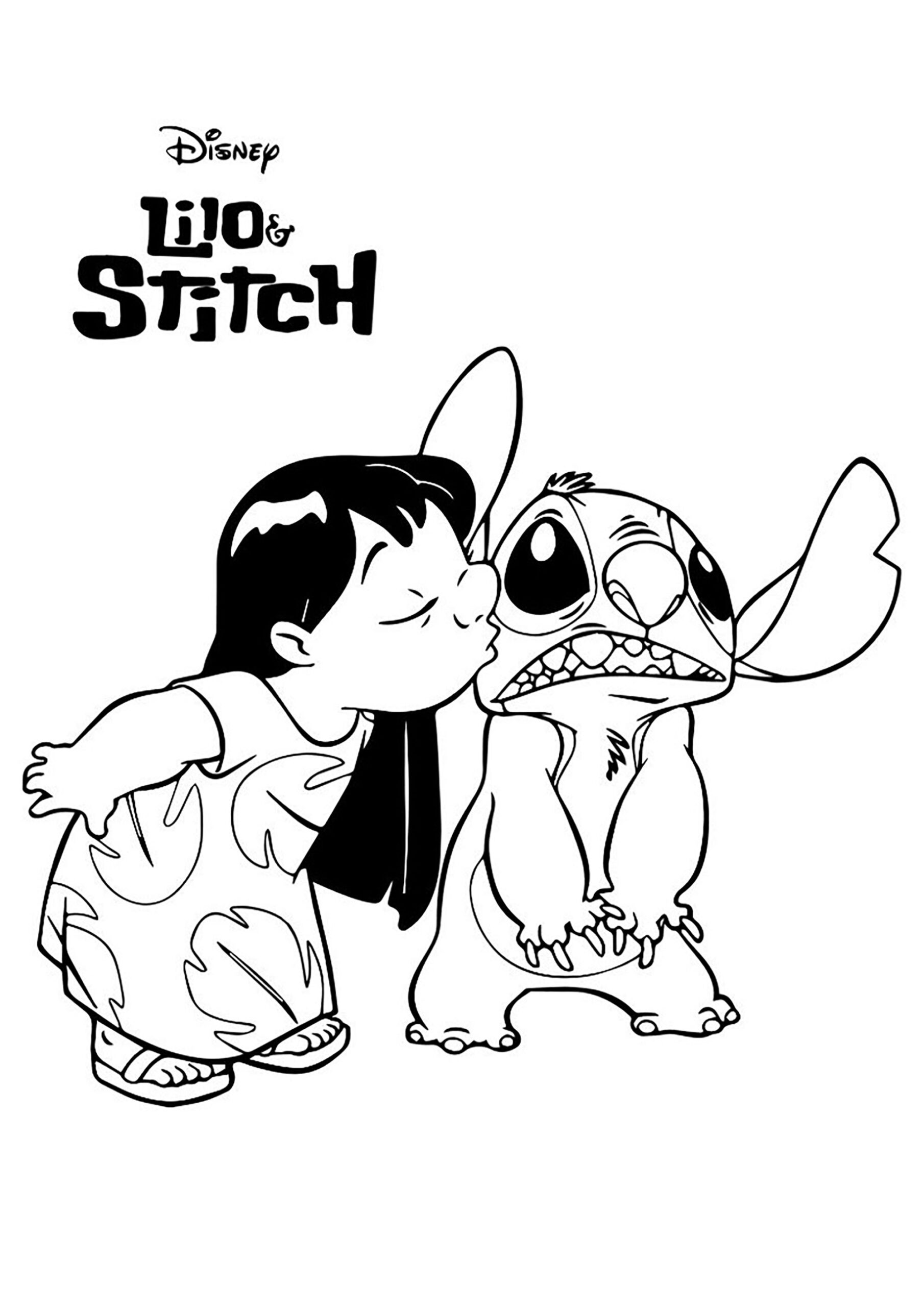 Coloriage Lilo Et Stitch À Télécharger - Coloriage Lilo Et Stich Pour à Dessin Stitch Et Angel A Imprimer