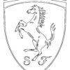 Coloriage Logo Voiture Ferrari Cheval - Jecolorie encequiconcerne Dessin De Ferrari
