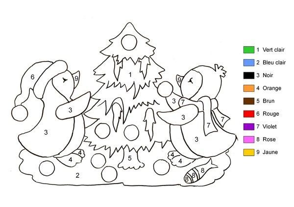 Coloriage Magique à Coloriage Magique Noël