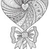 Coloriage Mandala Coeur Motifs Fleurs Adulte - Jecolorie tout Dessins Coeurs A Imprimer