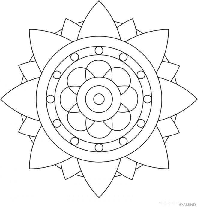 Coloriage Mandala Facile Gratuit À Imprimer avec Mandala Simple À Imprimer