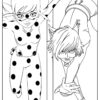 Coloriage Marinette Ladybug Et Adrien Chat Noir - Jecolorie destiné Dessin Miraculous Chat Noir