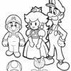 Coloriage Mario - Coloriage Mario Luigi Peach tout Coloriage Mario Kart Peach
