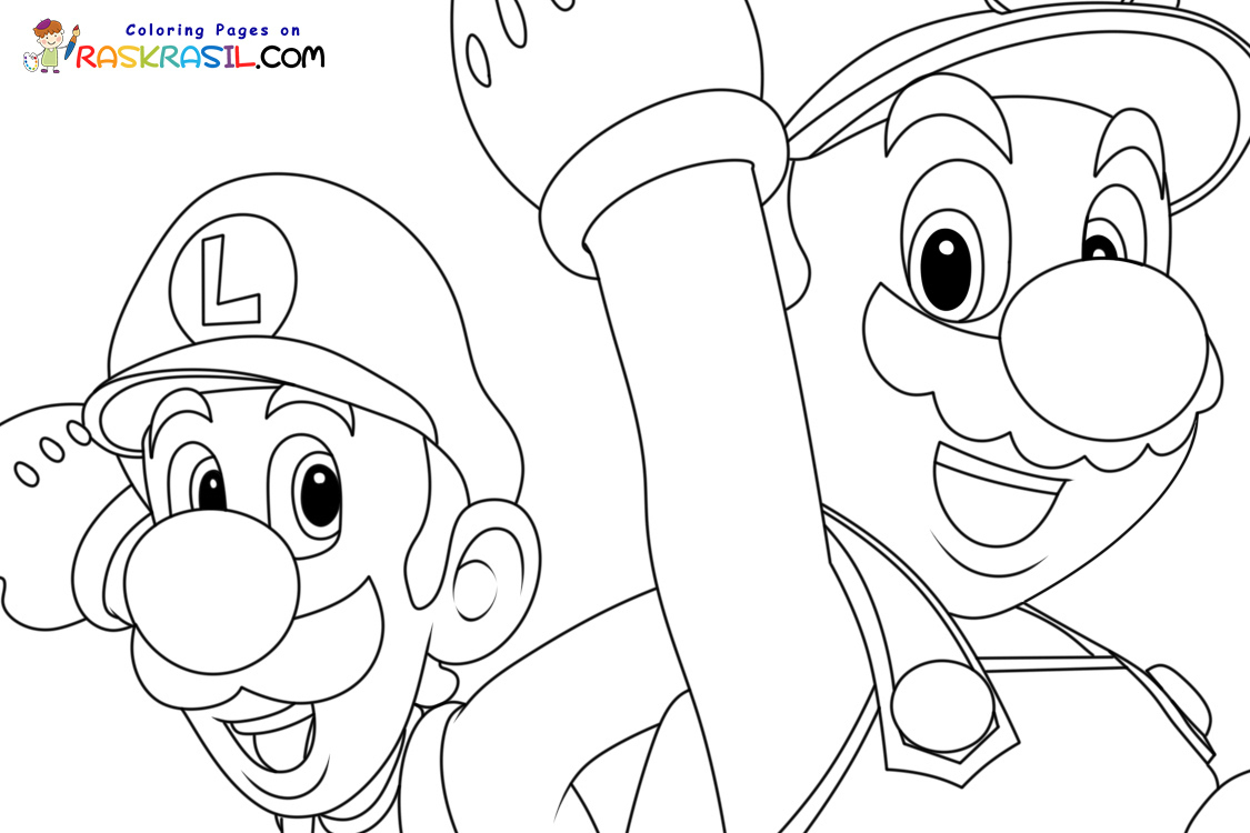 Coloriage Mario Et Luigi À Imprimer tout Coloriage Mario Et Luigi