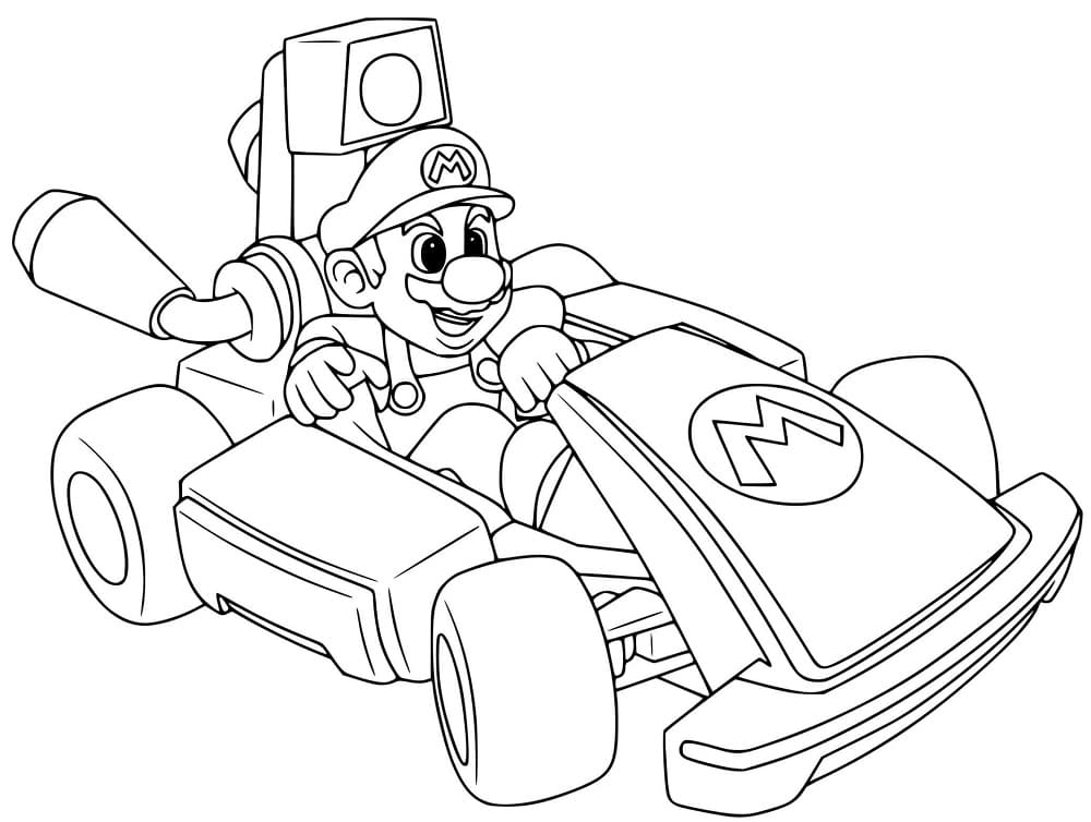 Coloriage Mario Kart Gratuit - Télécharger Et Imprimer Gratuit Sur à Coloriage Mario Kart Peach
