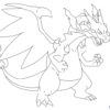 Coloriage Méga-Dracaufeu X Pokemon À Imprimer Et Colorier tout Dessin Dracaufeu