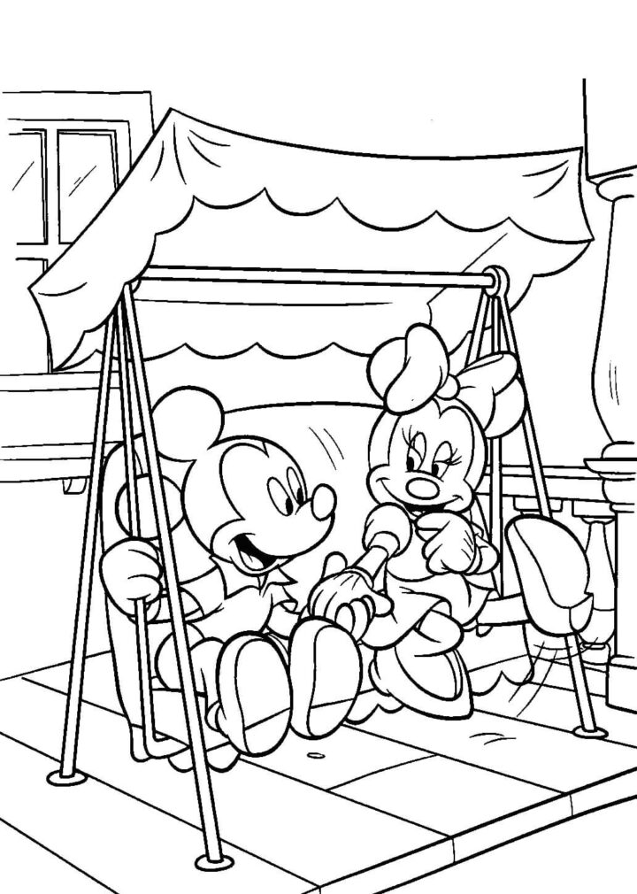 Coloriage Mickey Mouse Avec Crayon - Télécharger Et Imprimer Gratuit tout Coloriage Mickey Et Minnie