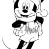 Coloriage Mickey Wearing Santa Hat Dessin Noel Disney À Imprimer destiné Dessin Disney A Imprimer