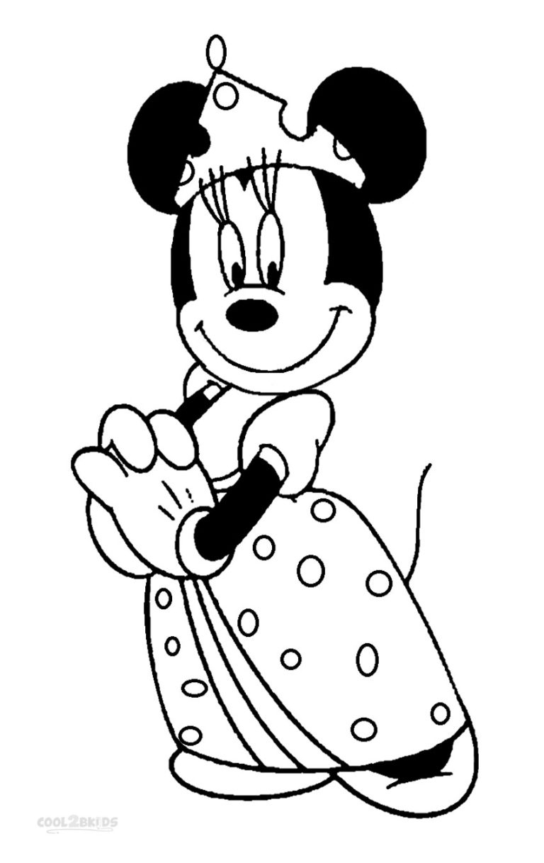 Coloriage Minnie - Coloriage Minnie Mouse A Imprimer Gratuit encequiconcerne Minnie Dessin À Imprimer