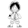 Coloriage One Piece Monkey D. Luffy - Télécharger Et Imprimer Gratuit avec Coloriage One Piece Luffy Gear 4