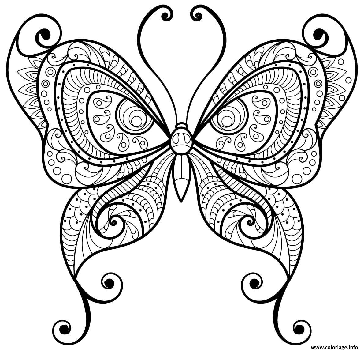 Coloriage Papillon Adulte Jolis Motifs 10 Dessin Adulte Papillon À Imprimer intérieur Coloriage À Imprimer Papillon