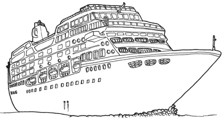 Coloriage Paquebot / Bateau De Croisière #140682 (Transport) - Dessin À à Bateau Coloriage