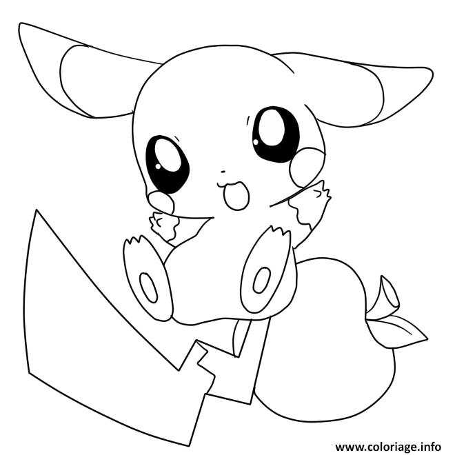 Coloriage Pikachu Mignon 2 Dessin Pikachu À Imprimer destiné Coloriage Picachu