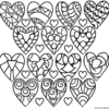Coloriage Plusieurs Coeurs Avec Diverses Formes Dessin Coeur À Imprimer concernant Coeur À Imprimer Et Colorier