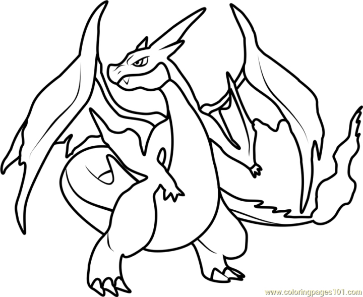 Coloriage Pokemon - Coloriage Pokemon Mega Dracaufeu Y à Coloriage Pokémon Dracaufeu