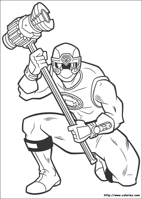 Coloriage - Power Ranger avec Power Ranger Dessin Facile
