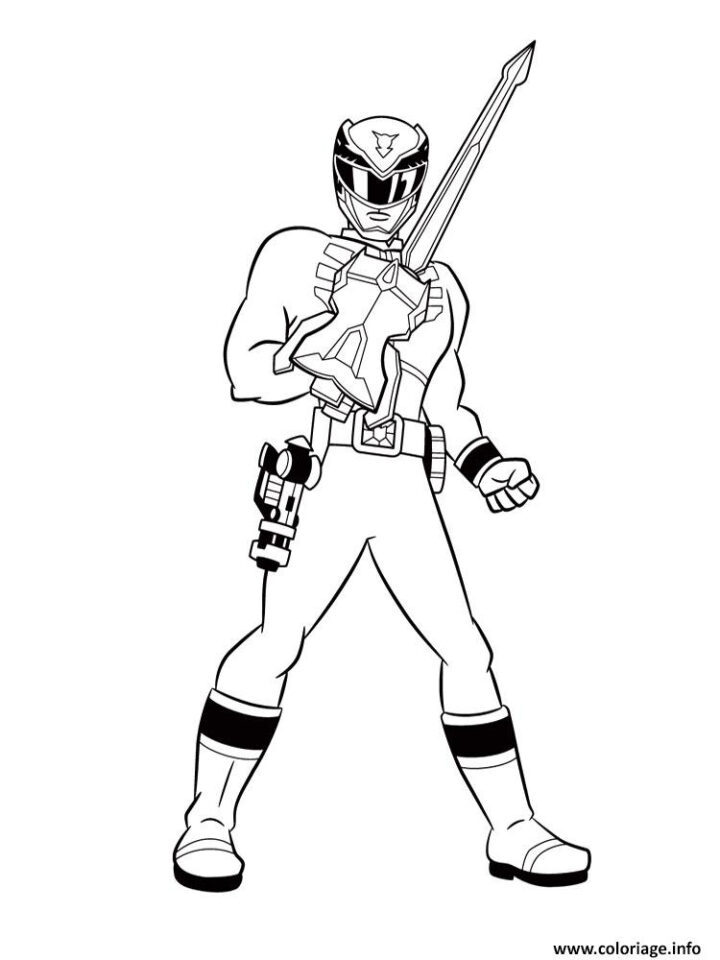 Coloriage Power Rangers Jungle Fury Avec Une Arme Dessin Power Rangers destiné Power Ranger Dessin