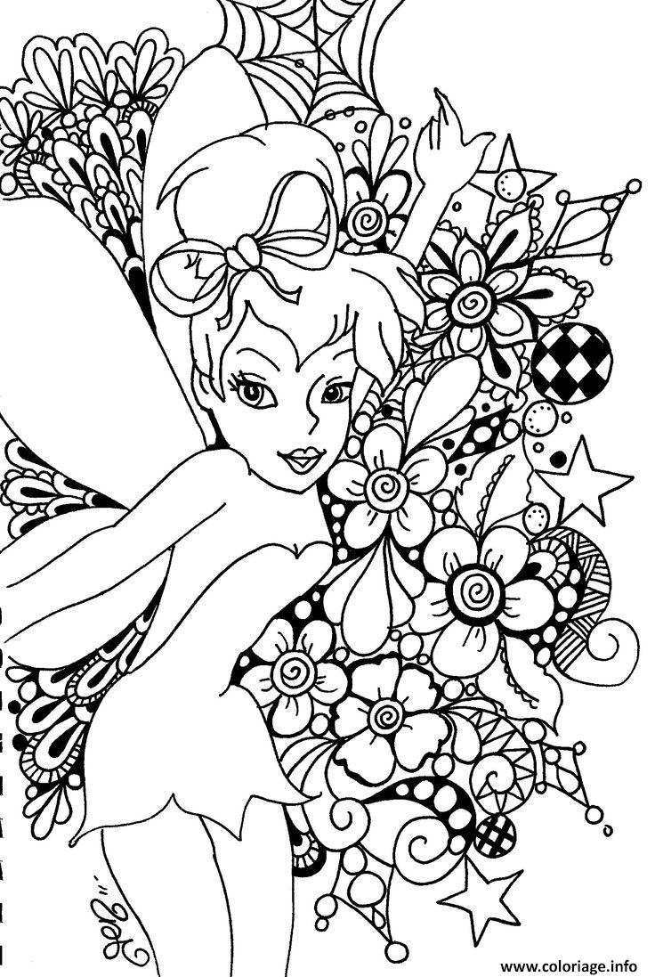 Coloriage Princesse Ariel La Fee Disney Adulte - Jecolorie concernant Coloriage À Imprimer Fée