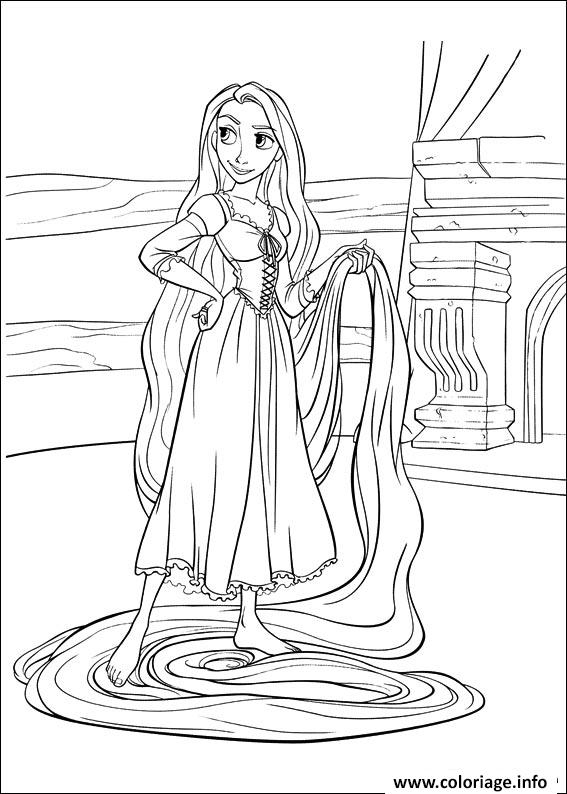 Coloriage Princesse Raiponce Disney Dessin Raiponce À Imprimer tout Coloriage Raiponse