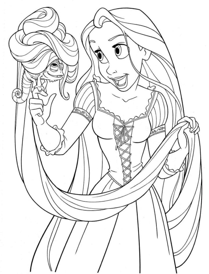 Coloriage Princesse Raiponce Disney - Télécharger Et Imprimer Gratuit avec Coloriage Raiponce Imprimer