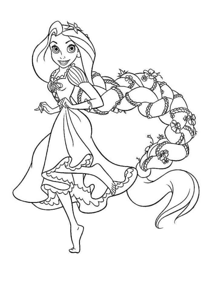 Coloriage Princesse Raiponce - Télécharger Et Imprimer Gratuit Sur tout Coloriage Raiponce Imprimer