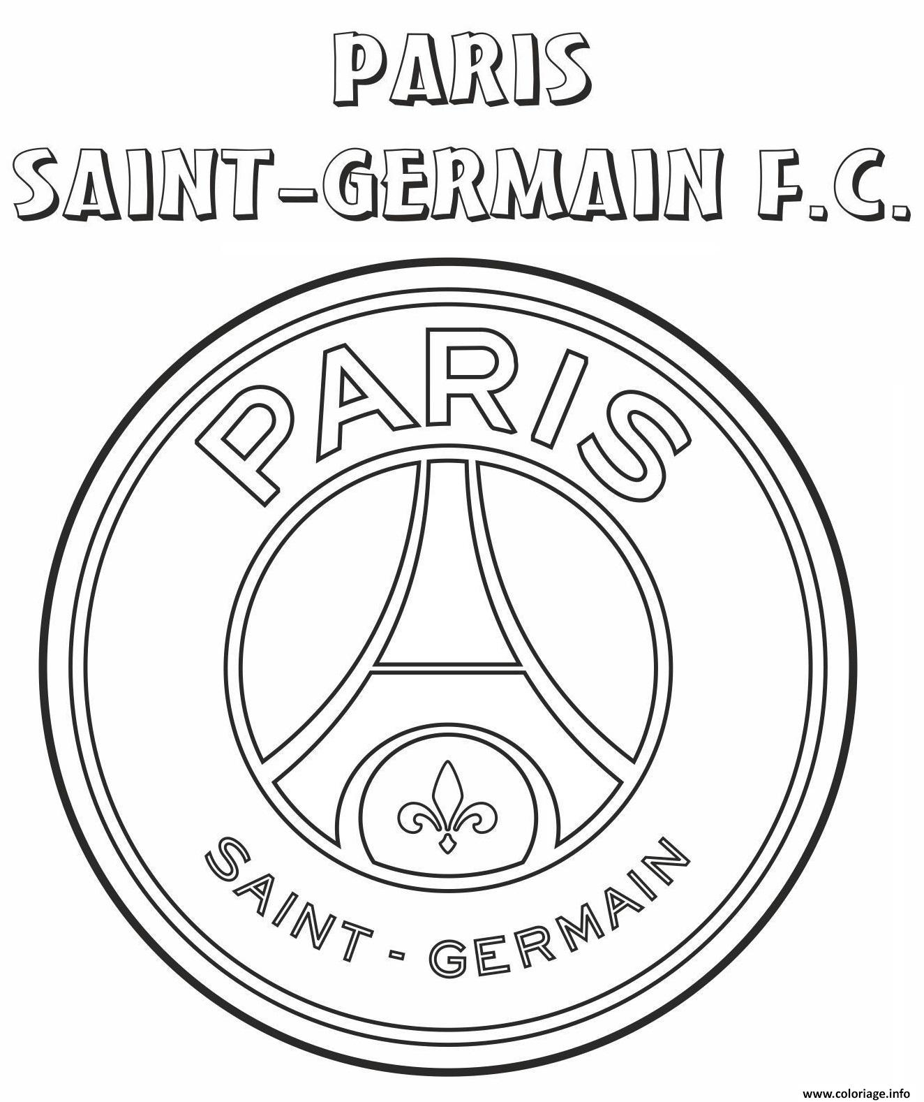 Coloriage Psg Logo Paris Saint Germain Fc Dessin Psg Paris Saint serapportantà Coloriage À Imprimer Football