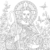 Coloriage Religieux Paques Jesus Christ Avec Un Agneau Portrait De à Coloriage Paques Adultes