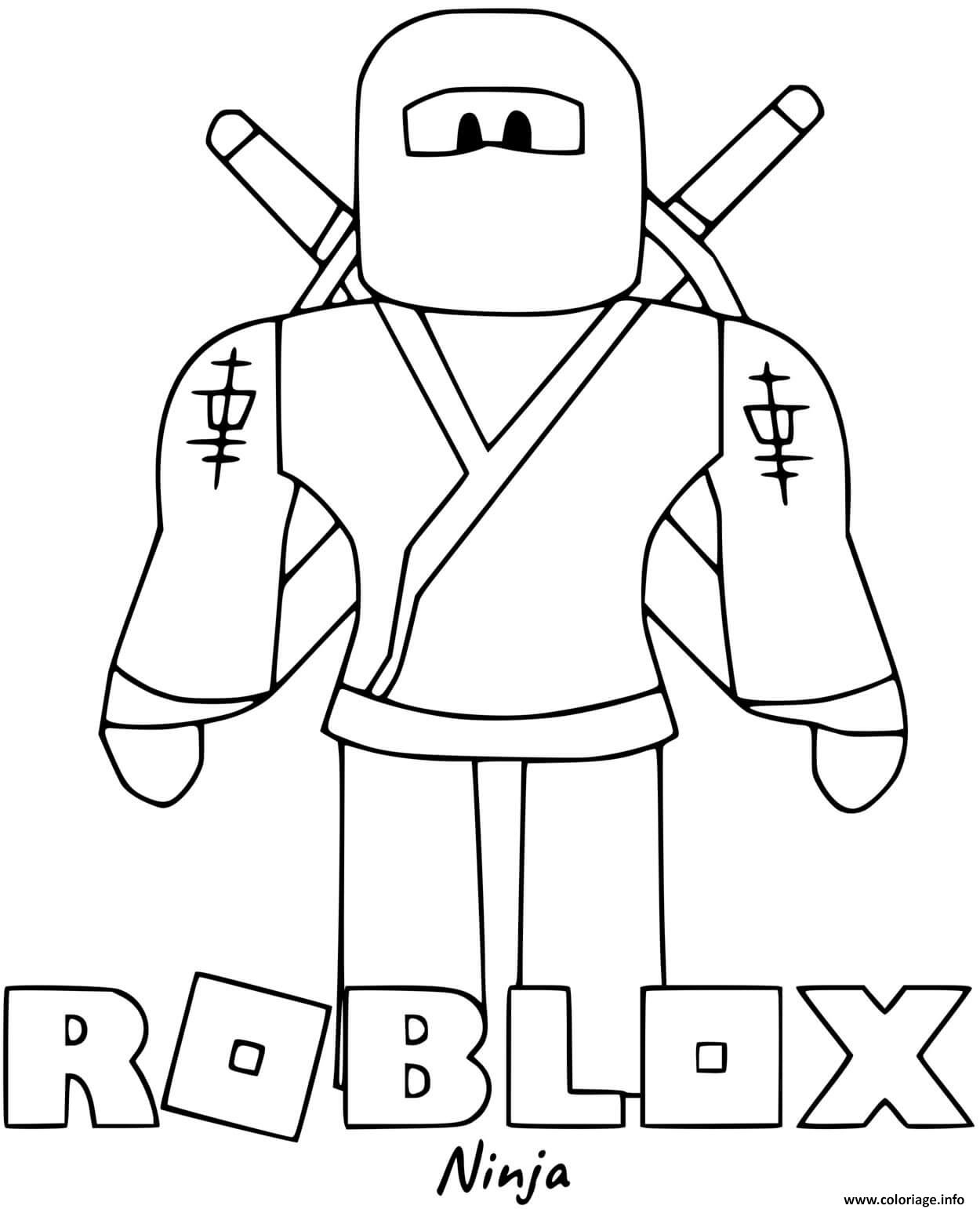 Coloriage Roblox Ninja - Jecolorie tout Dessins Roblox A Imprimer