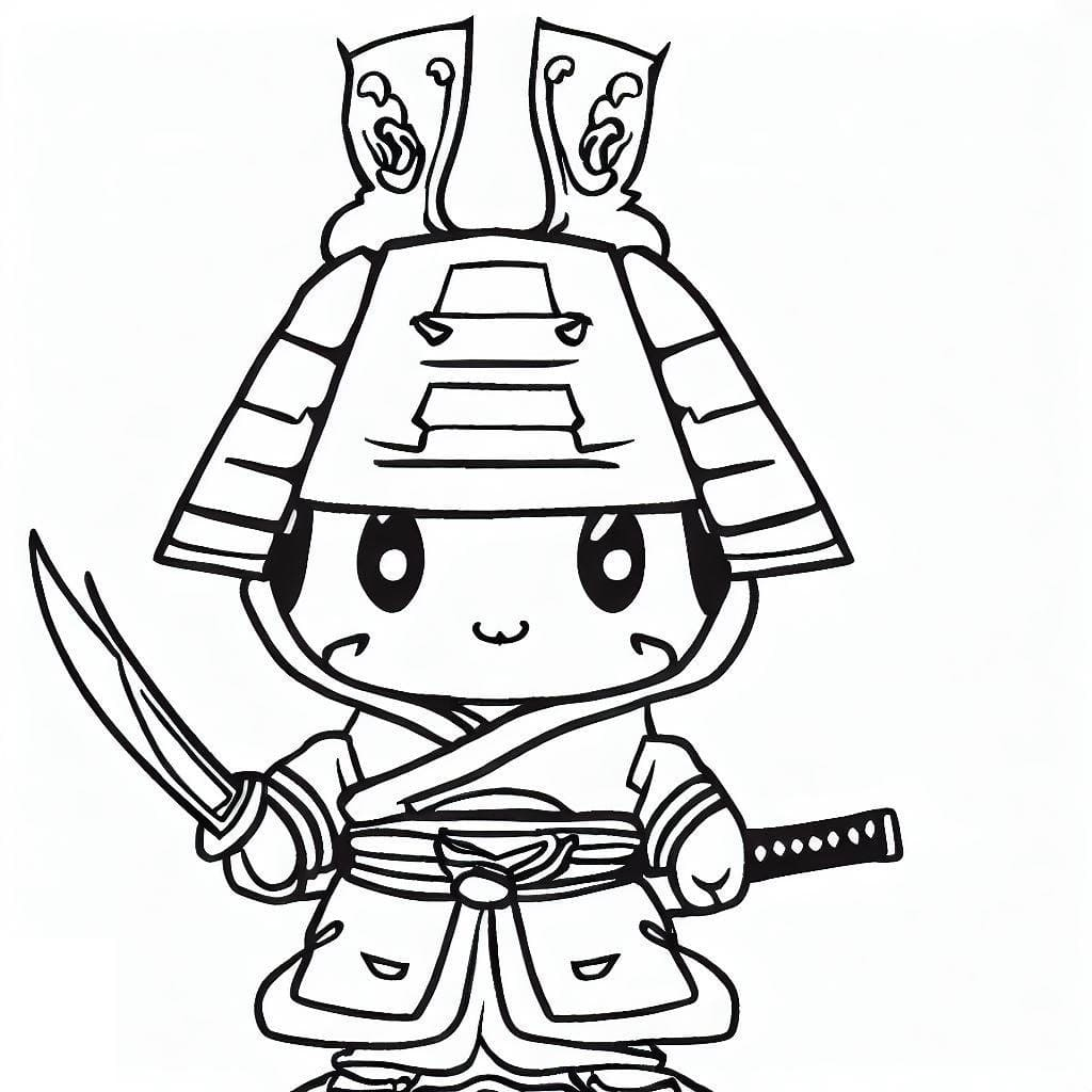 Coloriage Samouraï Avec Épée - Télécharger Et Imprimer Gratuit Sur serapportantà Coloriage Samourai