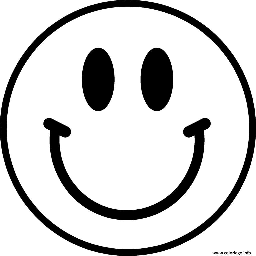 Coloriage Smiley Emoticone Original Dessin Emoji À Imprimer intérieur Coloriages Emoji