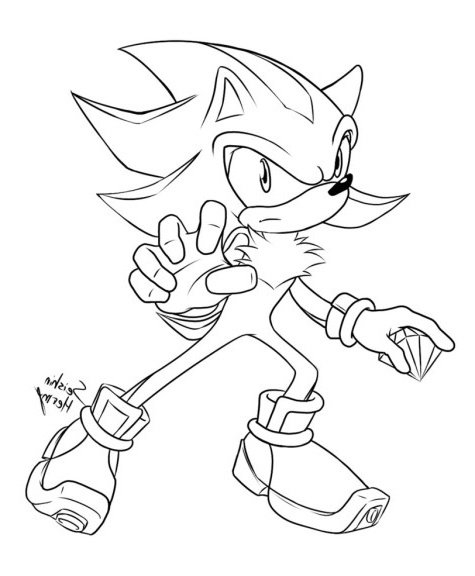 Coloriage Sonic Shadow De Coloriage Images tout Shadow Sonic Coloriage