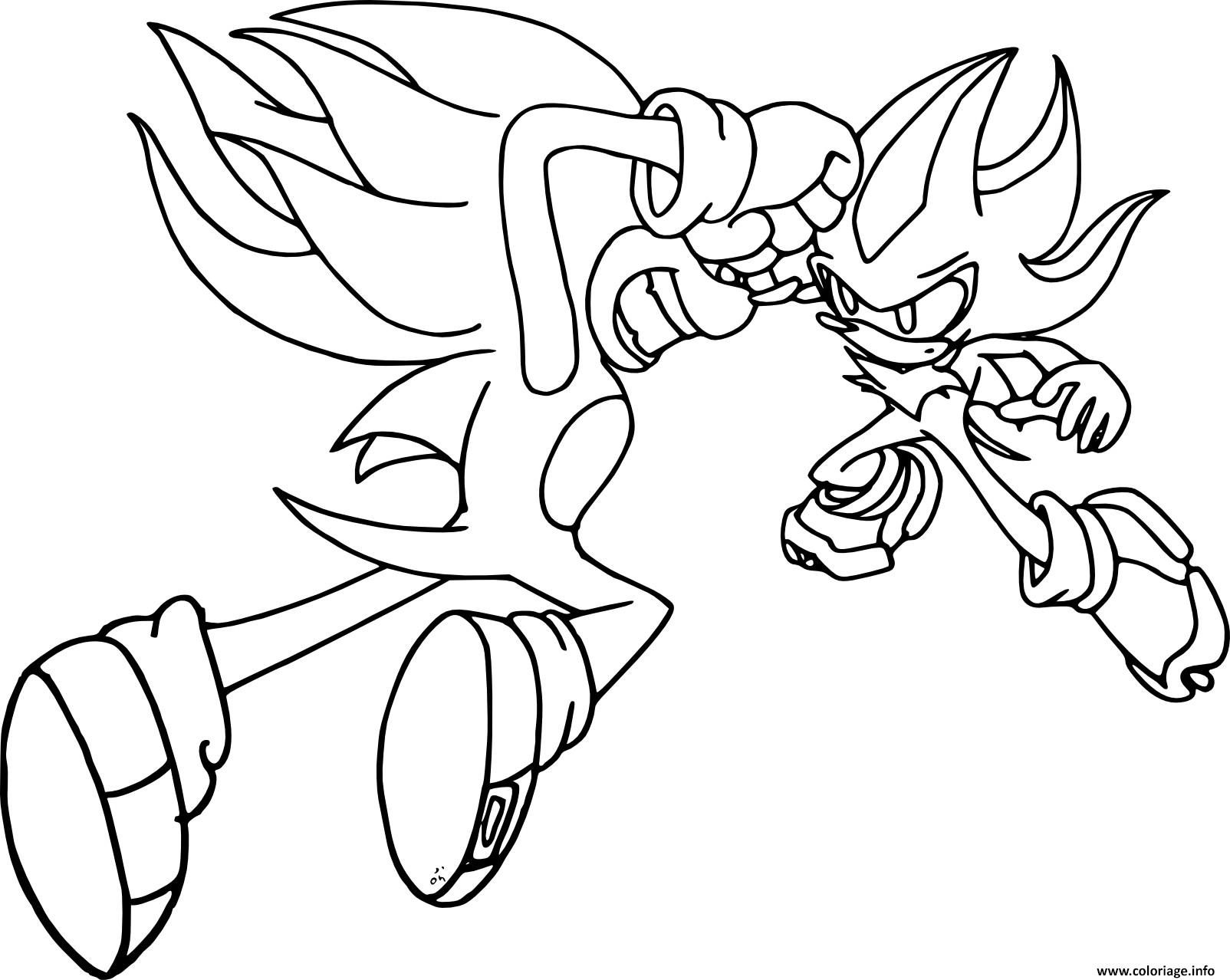 Coloriage Sonic Shadow Dessin Sonic À Imprimer à Sonic A Imprimer