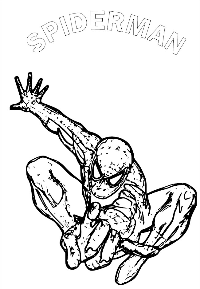Coloriage Spiderman 1 À Imprimer Et Colorier intérieur Spiderman A Imprimer