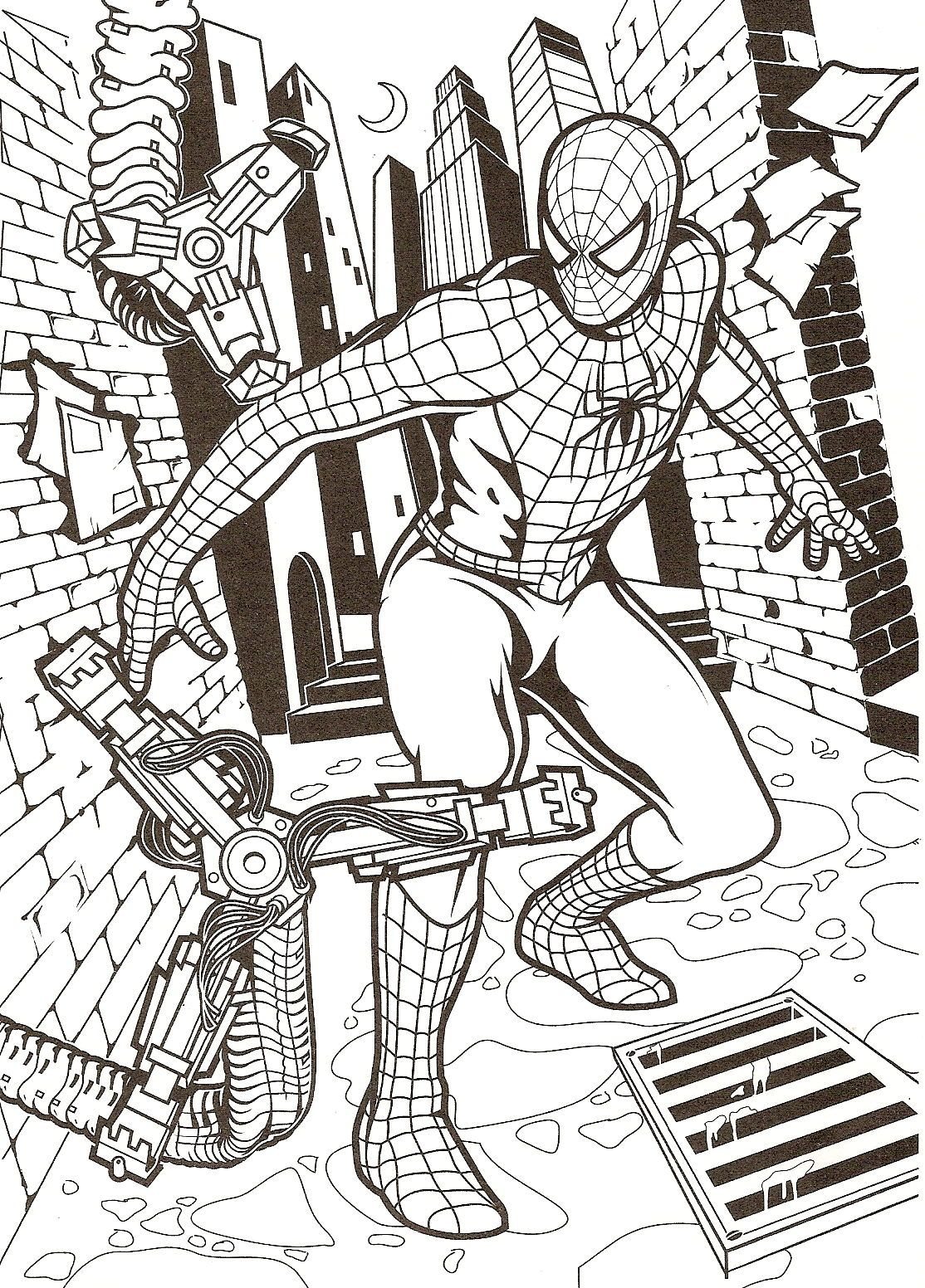 Coloriage Spiderman À Colorier - Dessin À Imprimer | Páginas Para serapportantà Spiderman À Imprimer