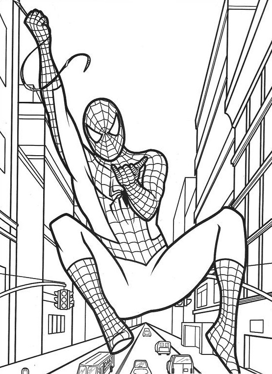 Coloriage Spiderman - Spiderman À Imprimer Gratuit avec Dessin De Spiderman À Colorier