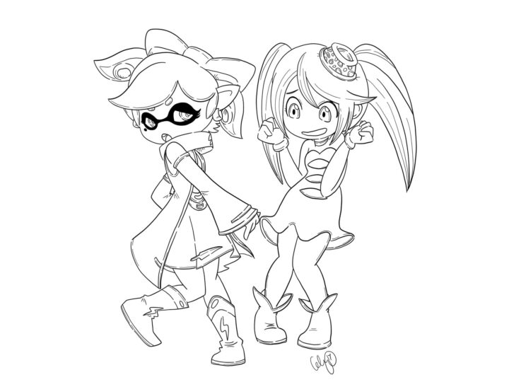 Coloriage Splatoon - 100 Coloriages Gratuites | Wonder Day — Coloriages serapportantà Coloriage Splatoon 3