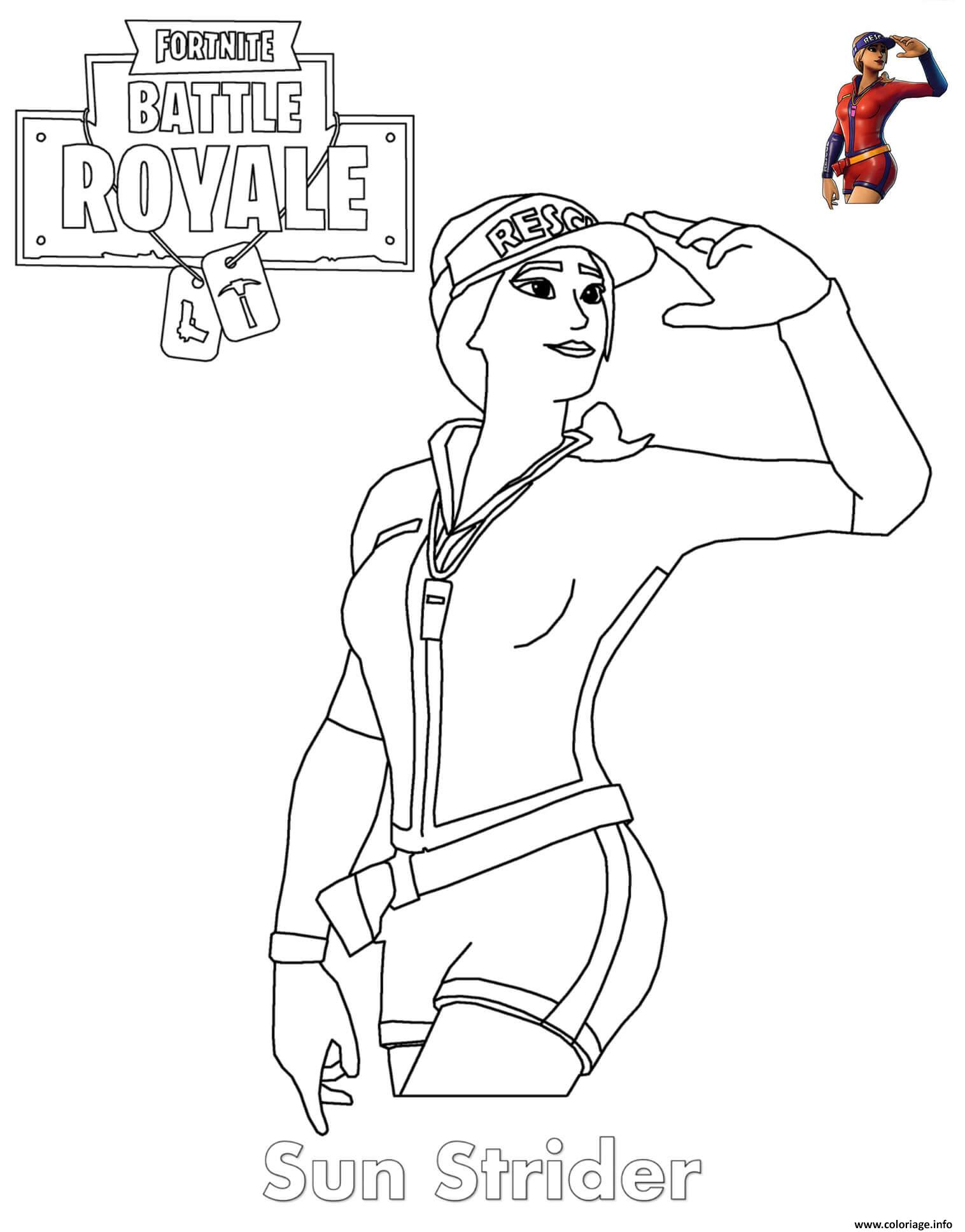 Coloriage Sun Strider Fortnite Girl Dessin Fortnite À Imprimer intérieur Coloriage Fornite