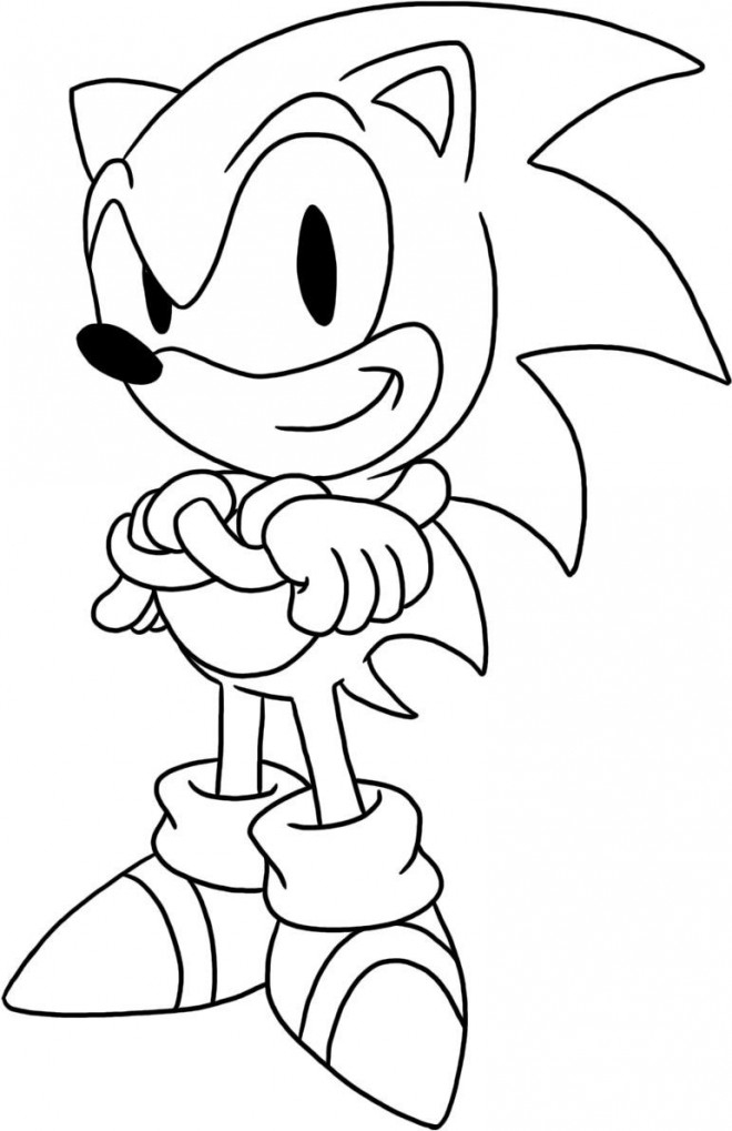 Coloriage Super Sonic Gratuit À Imprimer à Sonic A Imprimer