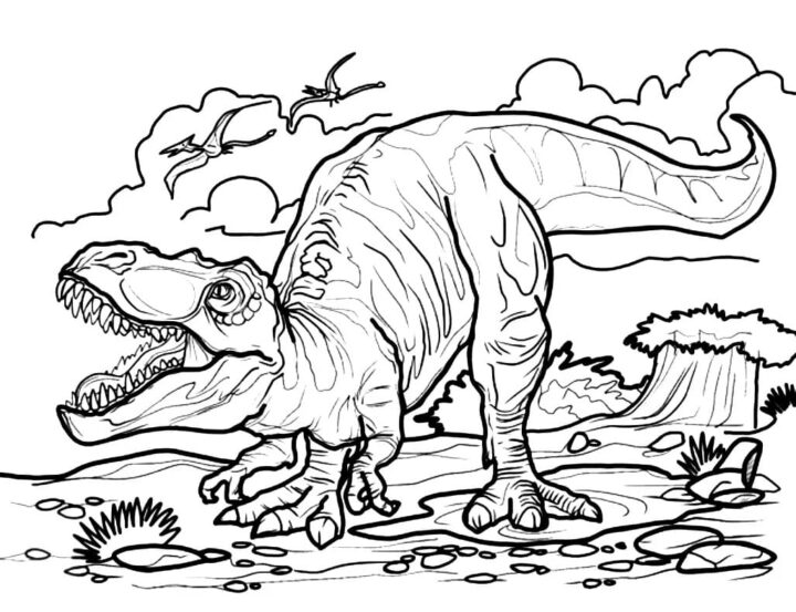 Coloriage T-Rex À Imprimer Sur Coloriageenfant à Coloriage Tyrannosaure