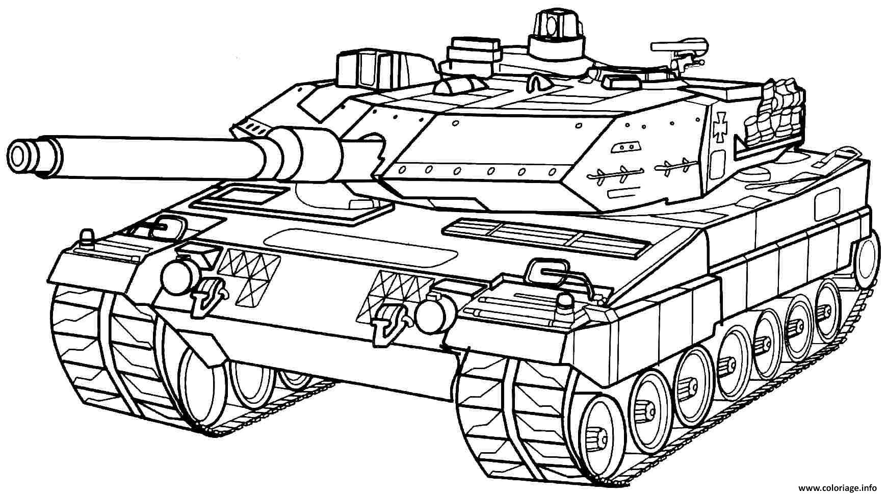 Coloriage Tank Char Dassault De Larmee Dessin Militaire À Imprimer avec Coloriage Militaire