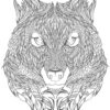 Coloriage Tete De Loup Mandala : 8 Incroyable Coloriage Mandala Loup concernant Coloriage Loup Mandala