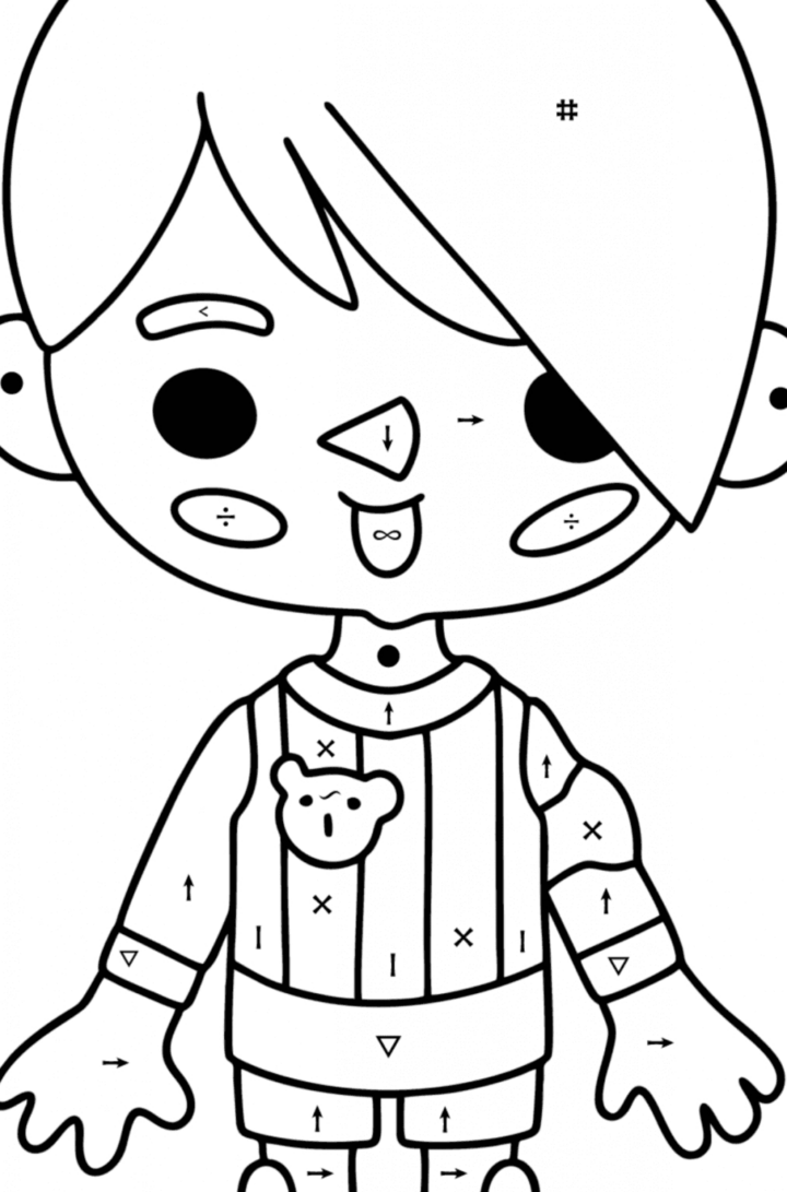 Coloriage Toca Boca Garçon 05 ♥ En Ligne Ou Imprimer pour Dessin Toca Boca A Imprimer