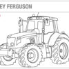 Coloriage Tracteur Massey Ferguson pour Coloriage Tracteur À Imprimer