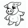 Coloriage Un Cochon Heureux - Télécharger Et Imprimer Gratuit Sur serapportantà Cochon A Imprimer
